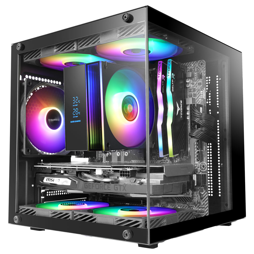Mars Gaming MC-CUBE unité centrale Mini Tower Noir