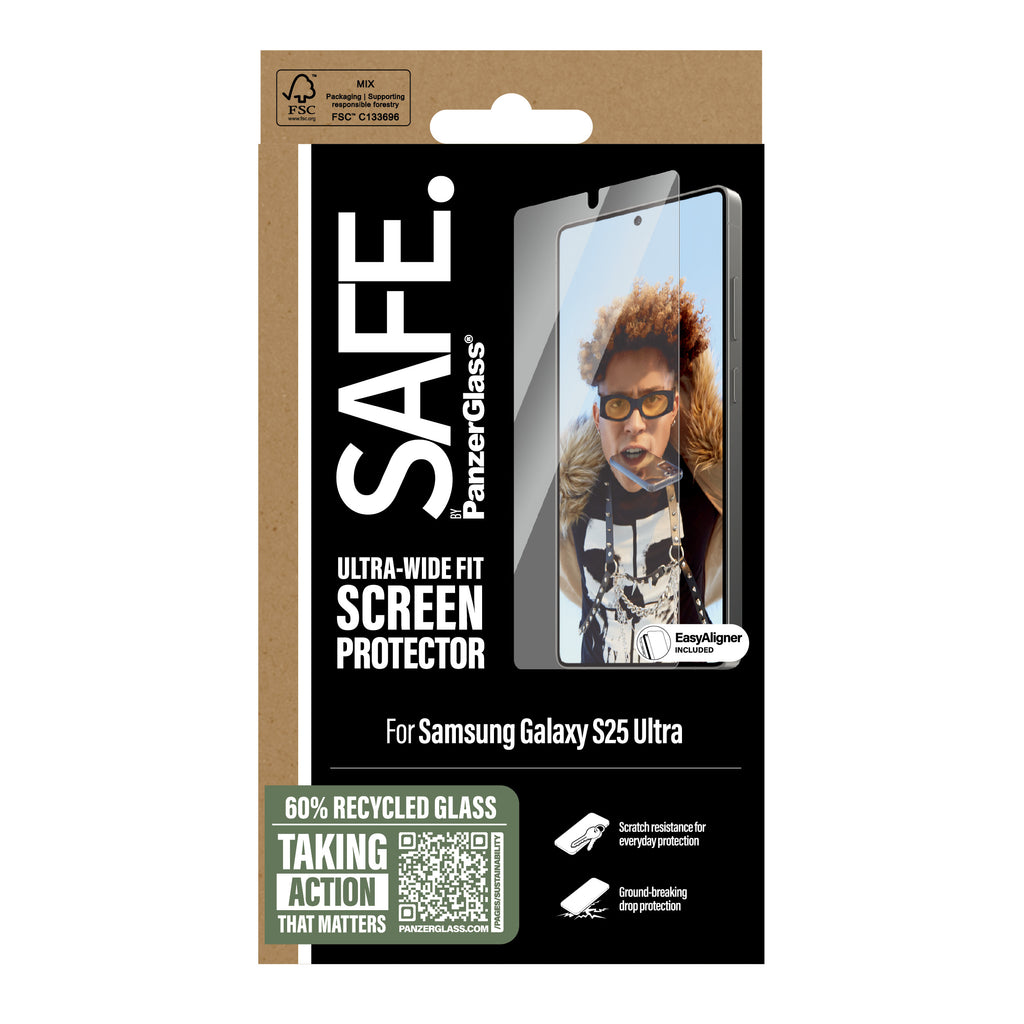 PanzerGlass PanzerGlass SAFE. by ® Screen Protector Samsung Galaxy S25 Ultra | Ultra-Wide Fit w. EasyAligner Protection d'écran transparent 1 pièce(s)