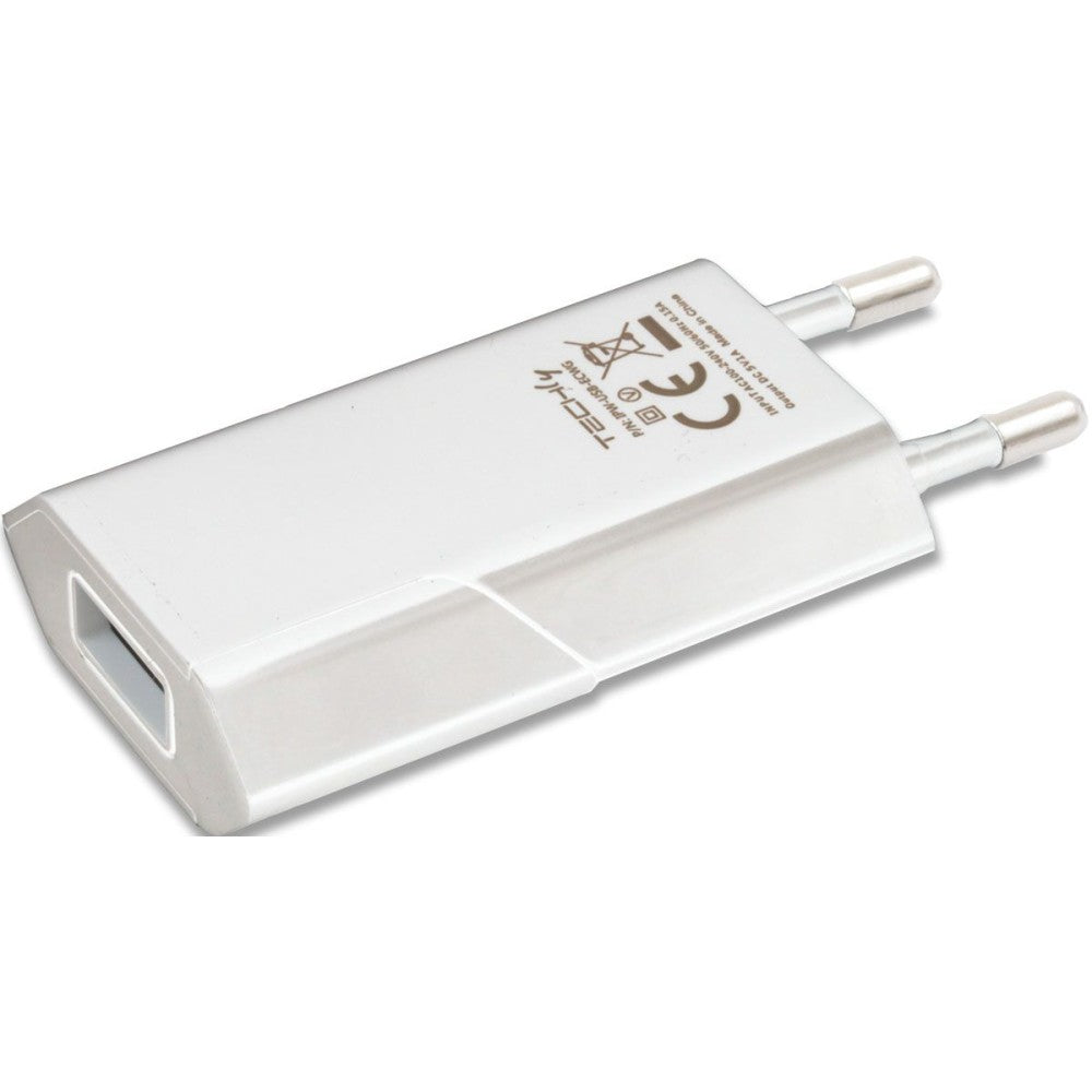Techly IPW-USB-ECWW chargeur d'appareils mobiles Universel Blanc Secteur Intérieure
