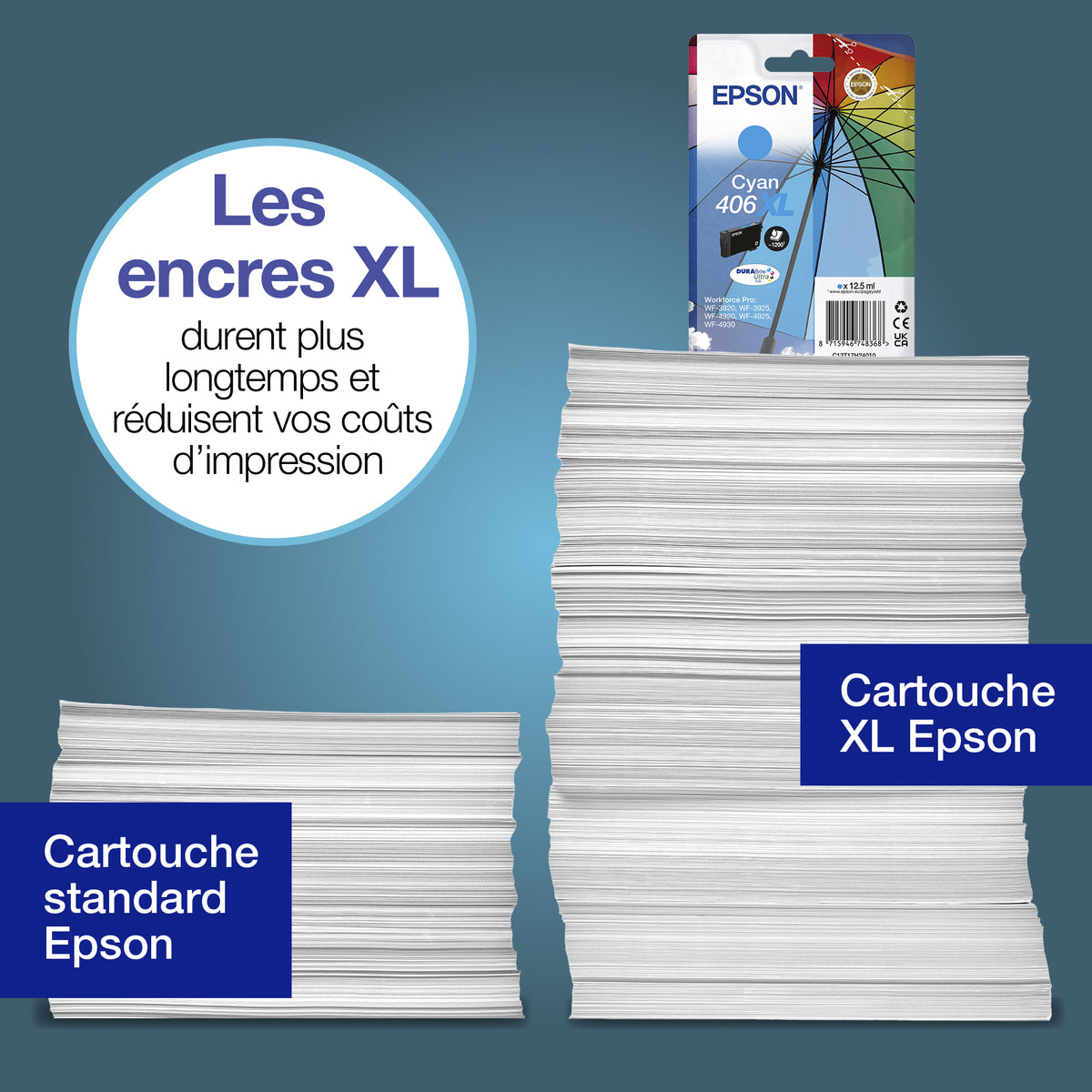 Epson Cartouche d’encre cyan DURABrite Ultra Parapluie 406