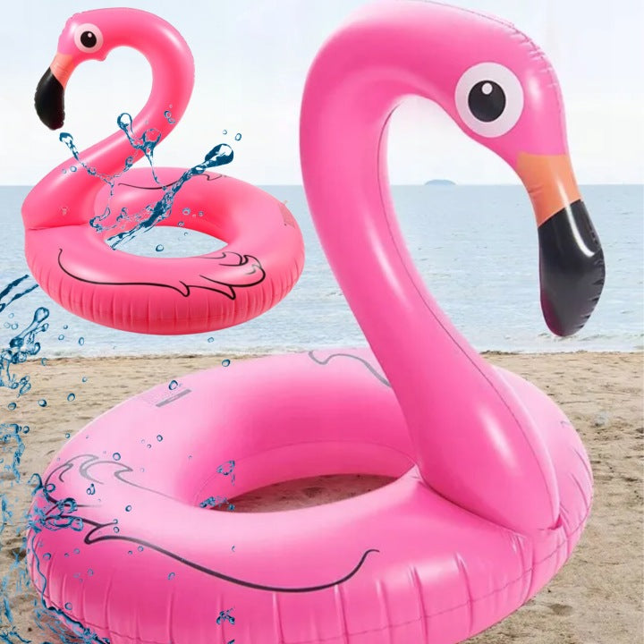 KOŁO DMUCHANE FLAMING 120CM DO PŁYWANIA WODY BASEN MATERAC PONTON PLAŻOWY