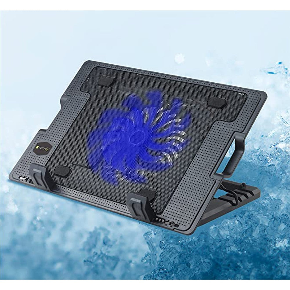 Techly ICOOL-CP12TY système de refroidissement pour ordinateurs portables 43,9 cm (17.3") 1400 tr/min Noir