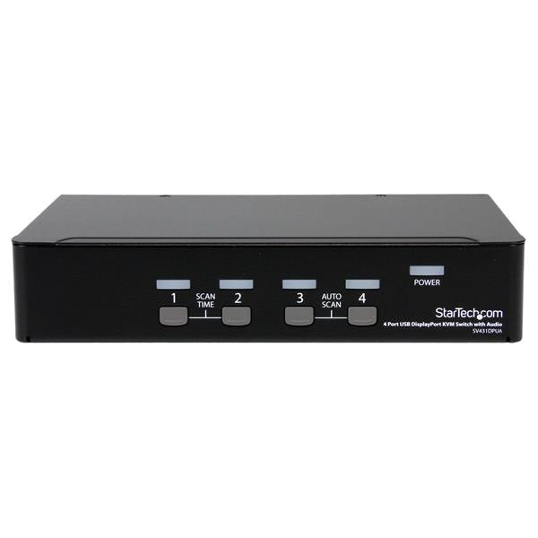 StarTech.com Commutateur KVM DisplayPort USB 4 ports avec audio - vue 2