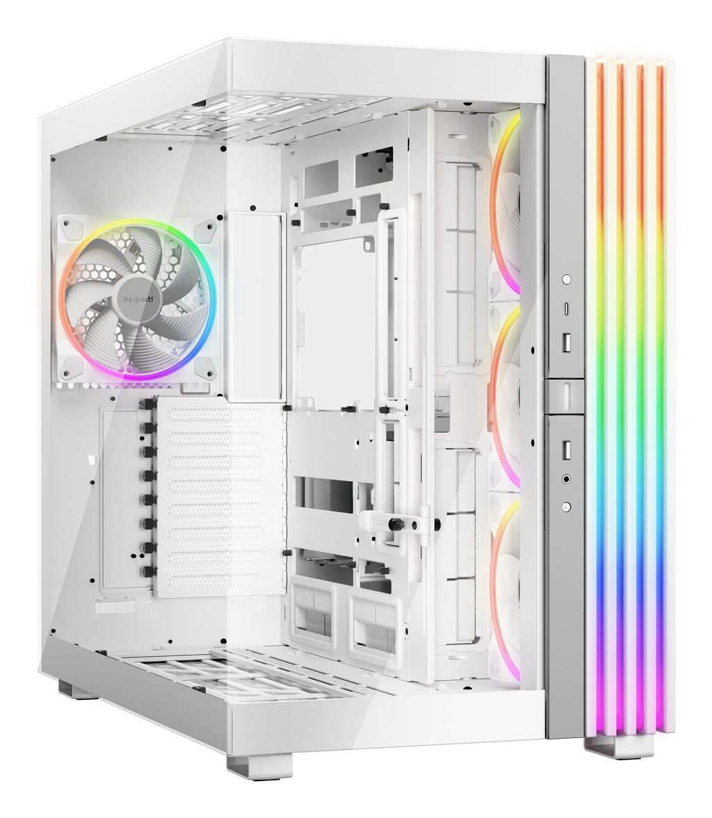 be quiet! Light Base 900 FX Blanc | Boîtier PC ARGB vitré, Mini ITX / Micro ATX / ATX / E-ATX / XL-ATX, 4 ventilateurs L