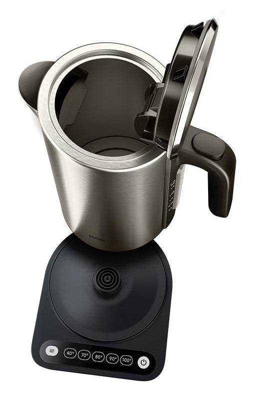 Braun WK 5205 BK bouilloire 1,7 L 2200 W Noir, Acier inoxydable