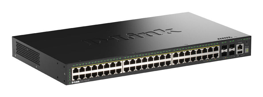 D-Link DGS-1530-52P/E commutateur réseau Géré L2 Gigabit Ethernet (10/100/1000) Connexion Ethernet, supportant l'alimentation via ce port (PoE) Noir