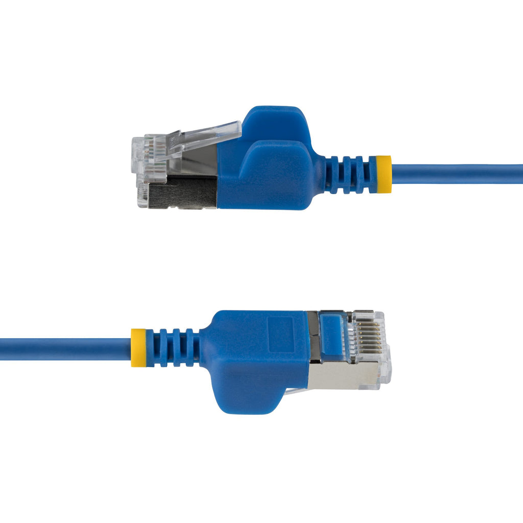 StarTech.com Câble Ethernet CAT6a Ultrafin Bleu de 4m, Sans Accroc, FTP, Fil de Cuivre Nu Pur, Cordon Patch Réseau RJ45 