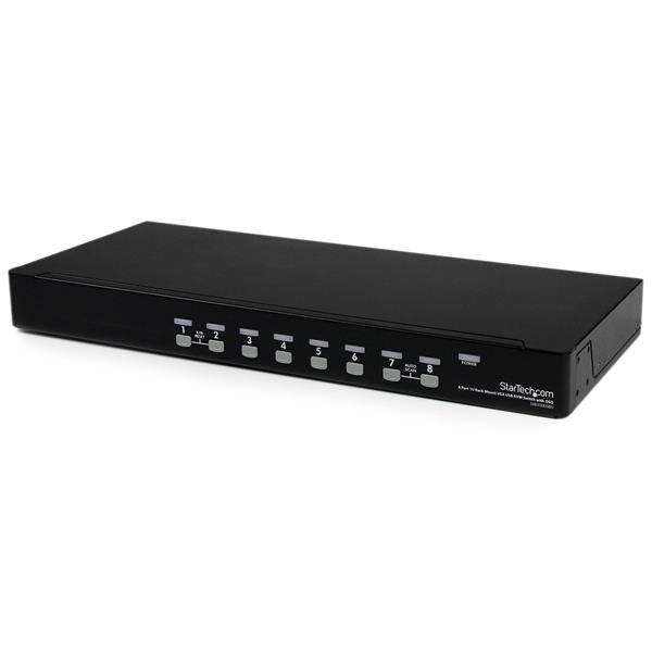 StarTech.com Switch KVM USB VGA 8 ports avec OSD, Montage Rack 1U