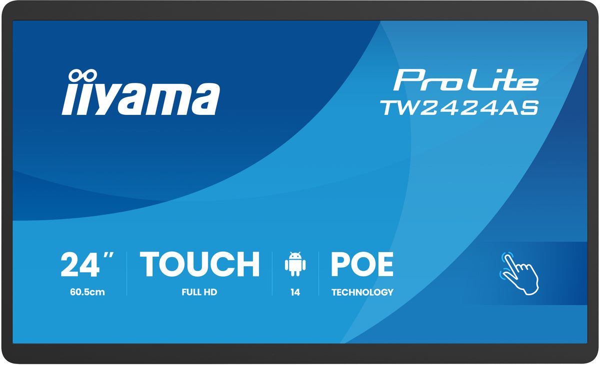 iiyama TW2424AS-B3P Écran d'affichage dynamique interactif 60,5 cm (23.8") Full HD Tactile Android Noir
