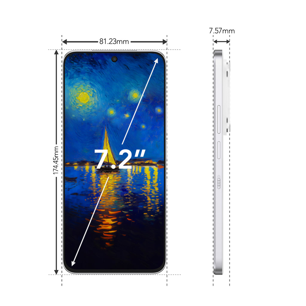 TCL 60 NXTPAPER Ultra 18,3 cm (7.2") Double SIM Android 15 5G USB Type-C 12 Go 512 Go 5200 mAh Blanc