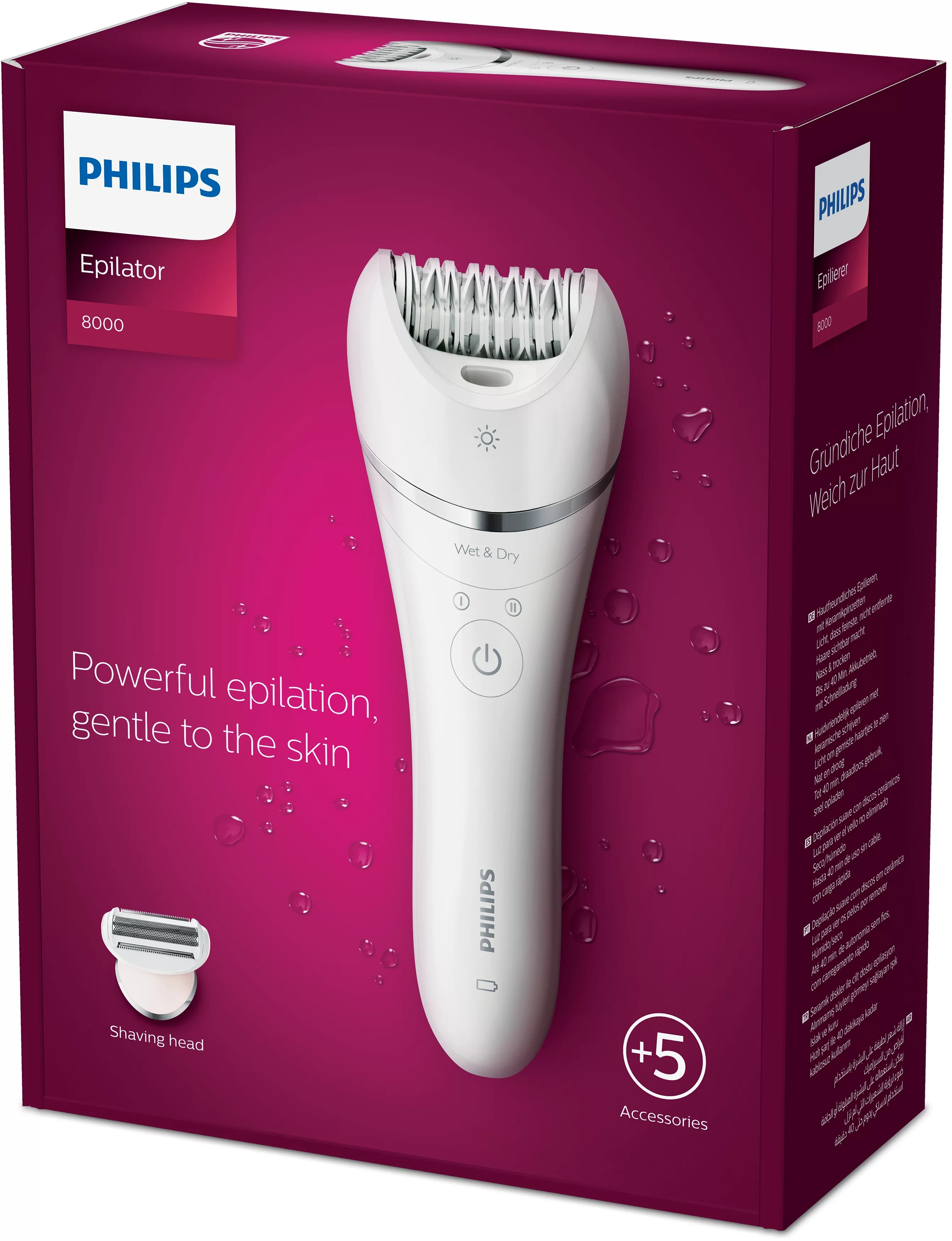 Philips 8000 series Epilator Series 8000 BRE710/00 Épilateur 100 % étanche
