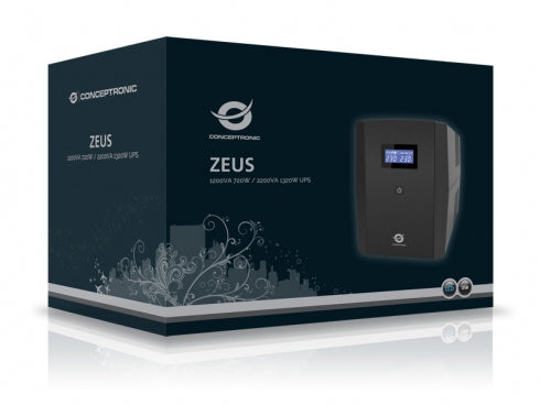 Conceptronic ZEUS04E Onduleur Line-Interactive 2,2 kVA 1320 W 6 Prises CA