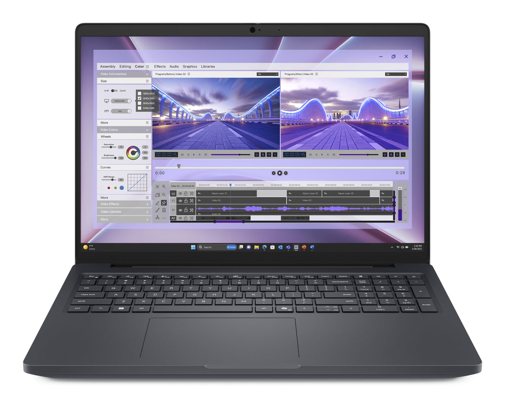 DELL Pro Max 16 MC16250 Intel Core Ultra 7 265H Station de travail mobile 40,6 cm (16") Full HD+ 32 Go DDR5-SDRAM 1 To SSD NVIDIA RTX PRO 500 Blackwell Wi-Fi 7 (802.11be) Windows 11 Pro Nordique Noir