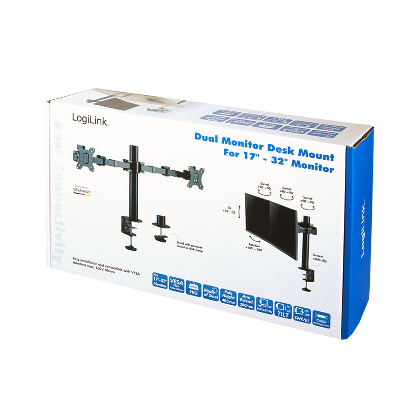 LogiLink BP0106 support d'écran plat pour bureau 81,3 cm (32") Noir - vue 8