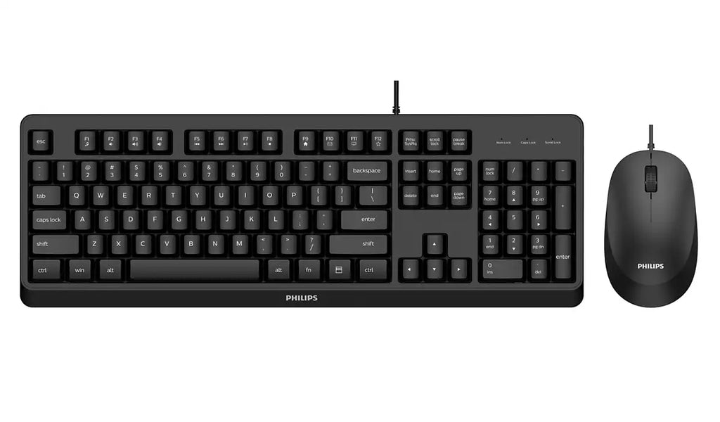 Philips 2000 series SPT6207BL/00 clavier Souris incluse Universel USB QWERTY Anglais Noir
