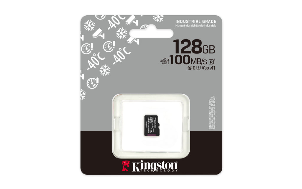 Kingston Technology Carte microSDXC Industrielle 128GB C10 A1 pSLC