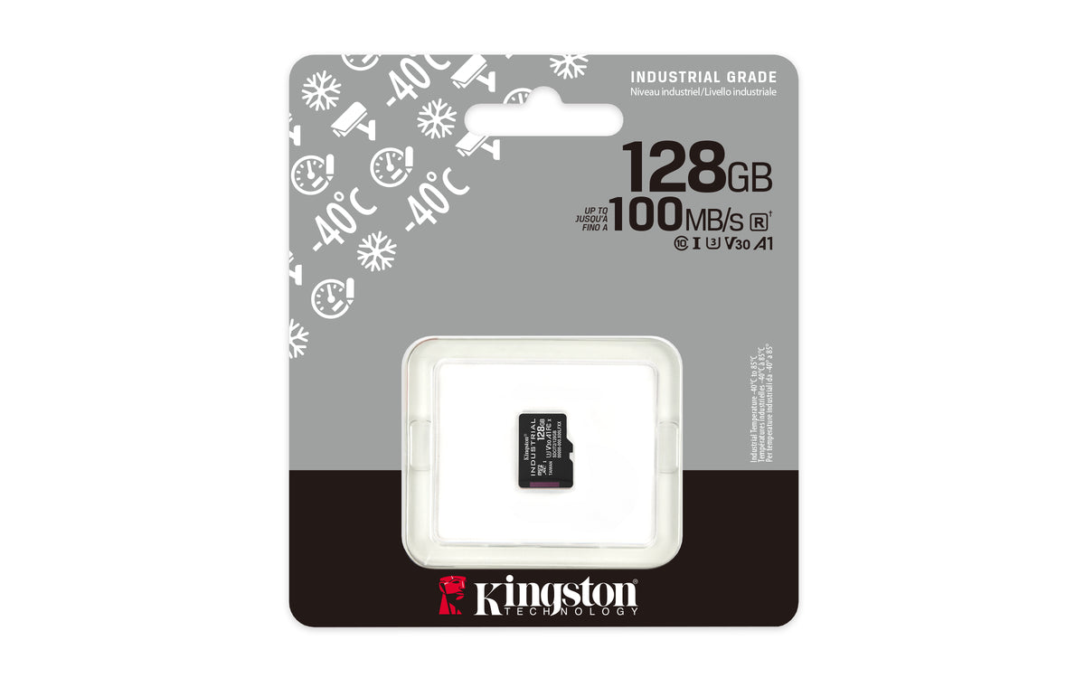 Kingston Technology Carte microSDXC Industrielle 128GB C10 A1 pSLC