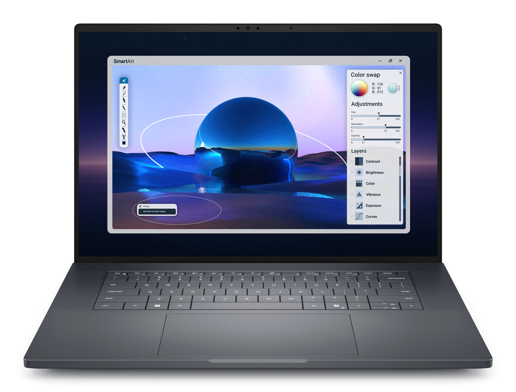 DELL Pro Max 16 Premium MA16250 Intel Core Ultra 9 285H Station de travail mobile 40,6 cm (16") Full HD+ 64 Go LPDDR5x-SDRAM 1 To SSD NVIDIA RTX PRO 2000 Blackwell Wi-Fi 7 (802.11be) Windows 11 Pro Nordique Noir
