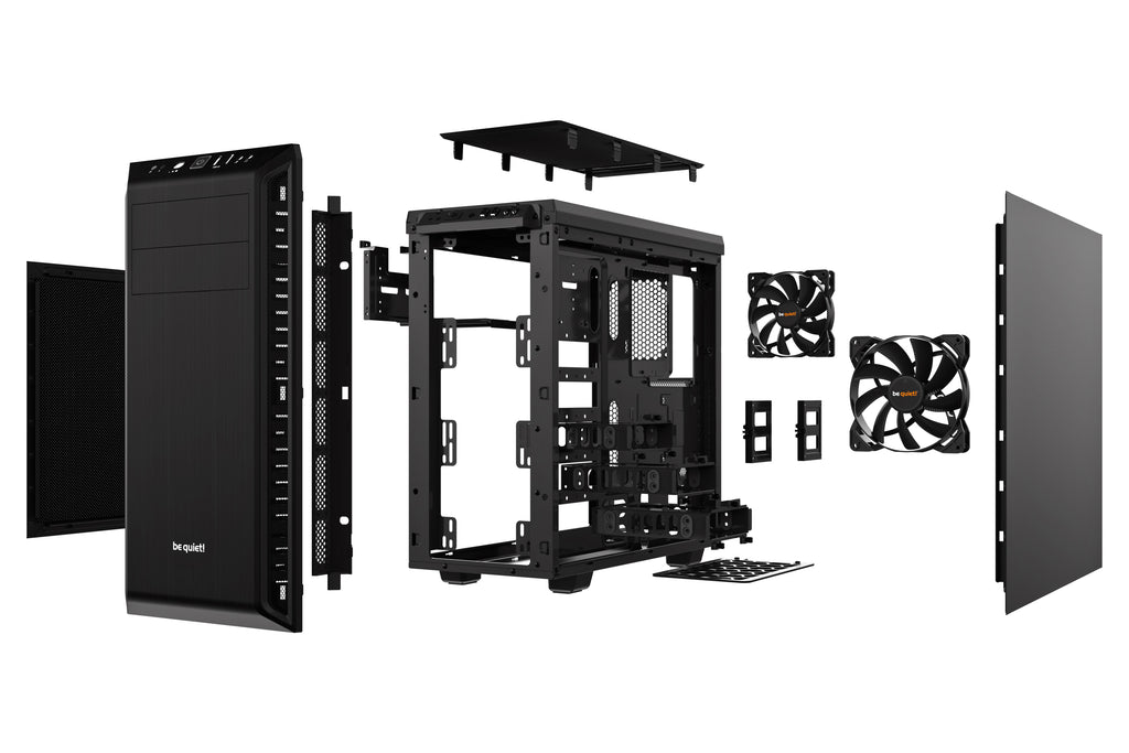 be quiet! Pure Base 600 Noir | Boîtier PC, Mini ITX / Micro ATX / ATX,1 ventilateur Pure Wings 2 120 mm, 1 ventilateur Pure Wings 2 140 mm
