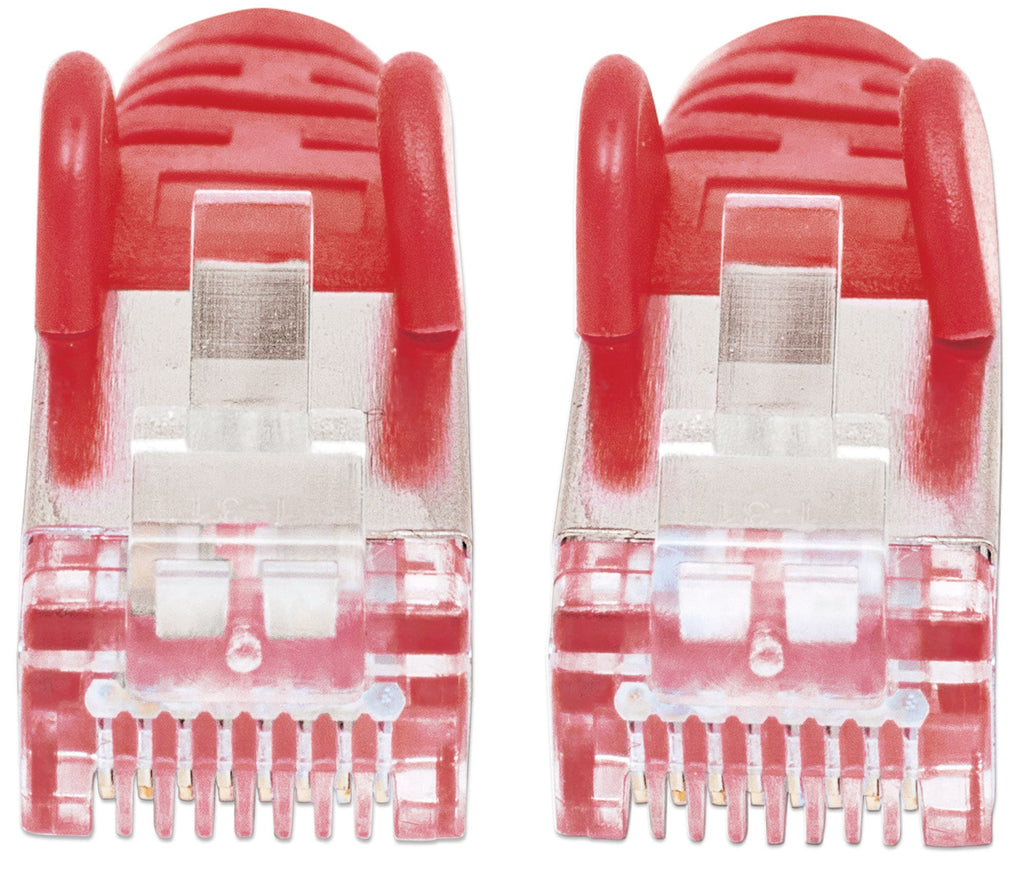 Intellinet Câble patch réseau, Cat6, 1 m, rouge, cuivre, S/FTP, LSOH/LSZH, PVC, RJ45, contacts plaqués or, anti-accroc, avec manchon, garantie à vie - vue 3