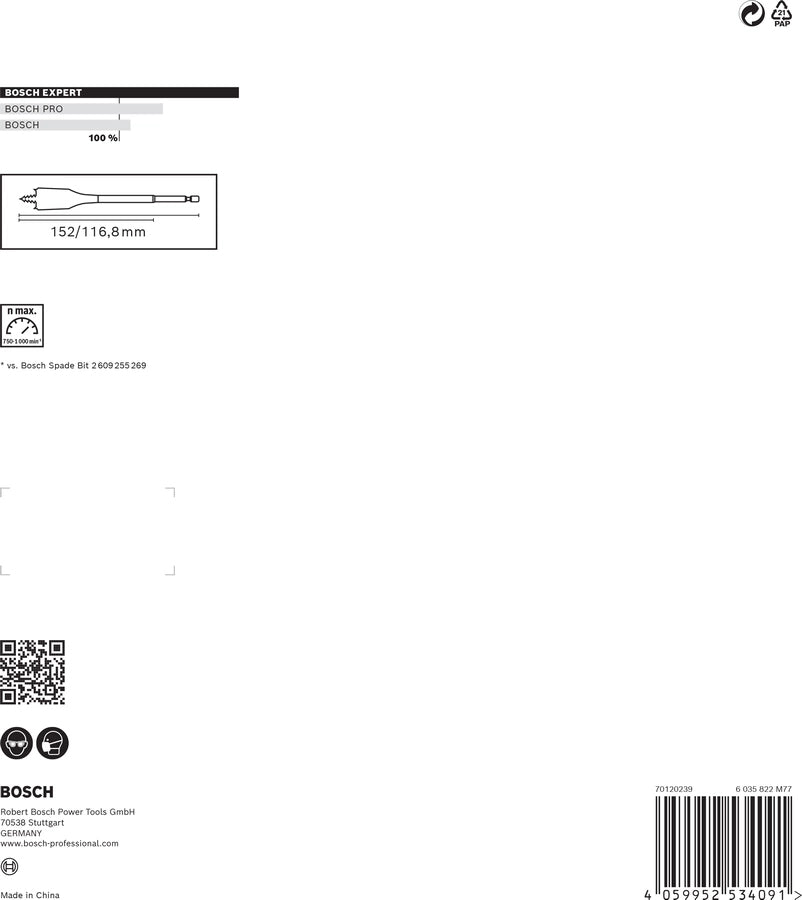Bosch Bosch 2 608 900 334 foret Embout de perçage plat 7 pièce(s)