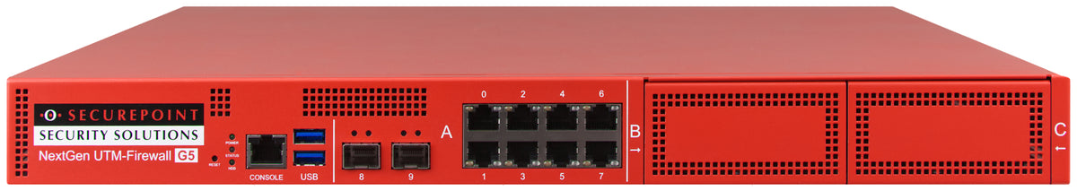 Pare-feu Matériel Securepoint RC1000R G5 (Rev. 1) 1U 30 Gbit/s