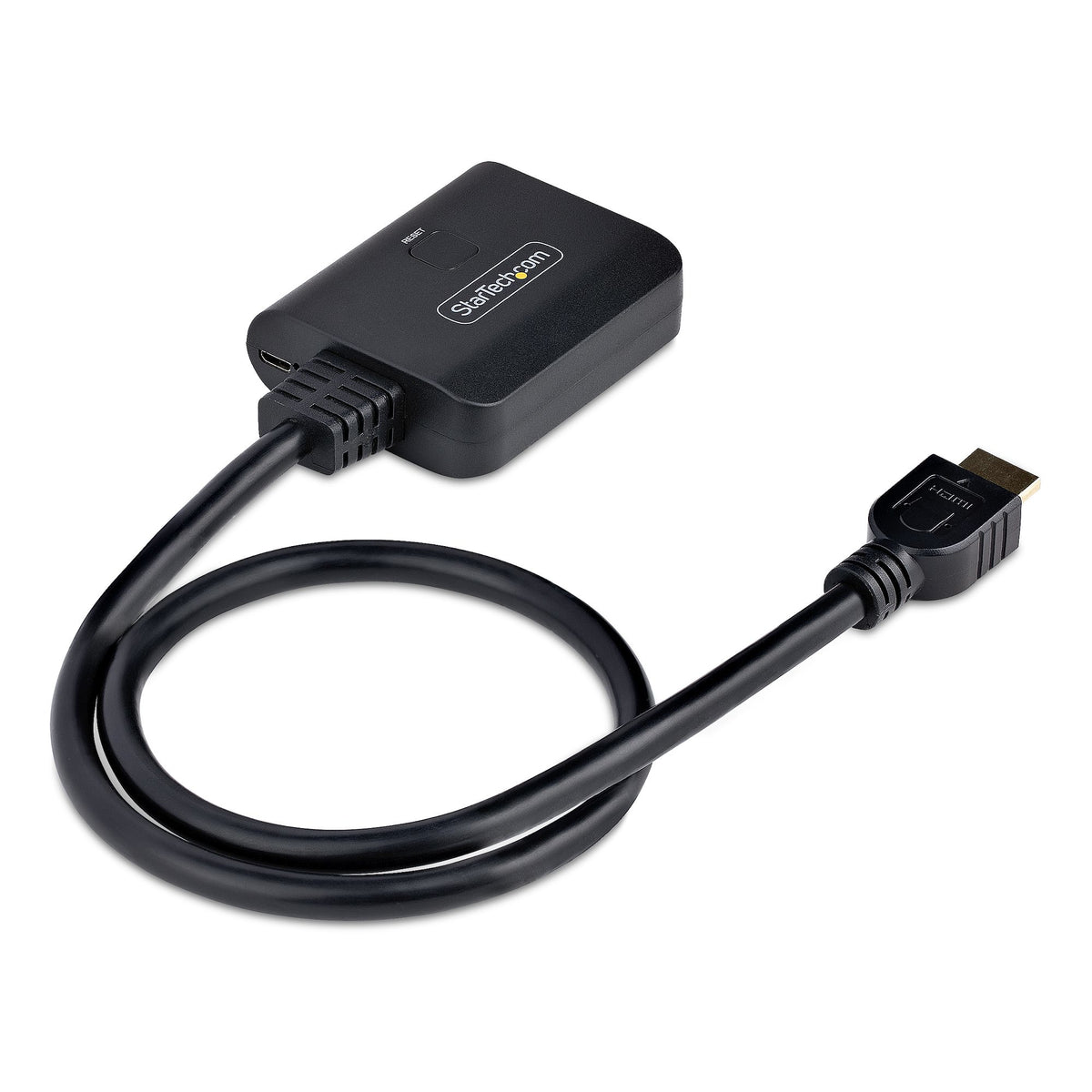 StarTech.com Répartiteur HDMI 2 Ports 4K 60Hz HDR HDCP avec Câble Intégré 50 cm