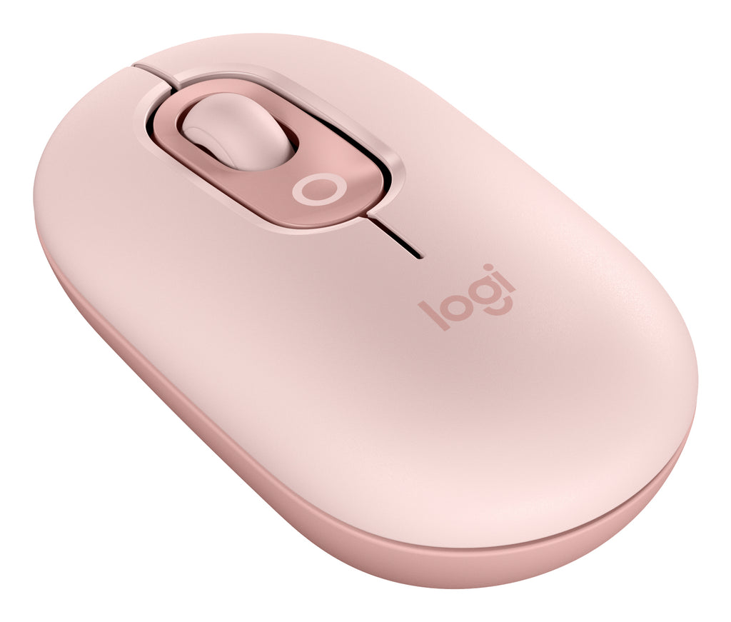 Logitech POP med Emoji knap Optisk trådløs mus Pink