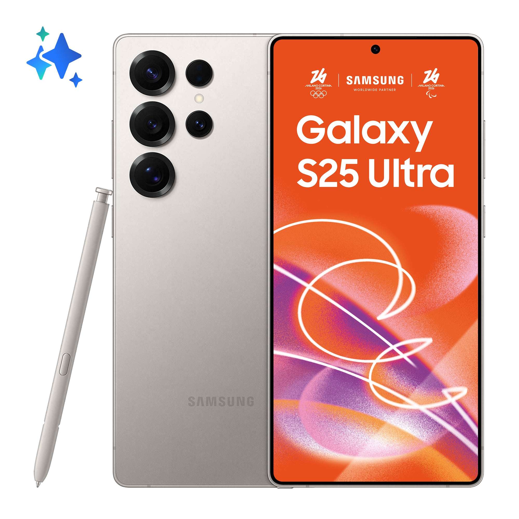 Samsung Samsung Galaxy S25 Ultra 17,5 cm (6.9") Double SIM Android 15 5G USB Type-C 12 Go 256 Go 5000 mAh Gris, Titane