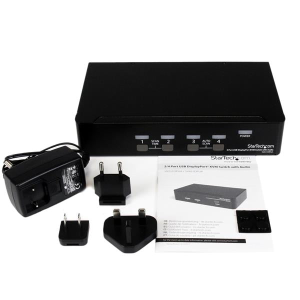 StarTech.com Commutateur KVM DisplayPort USB 4 ports avec audio - vue 4