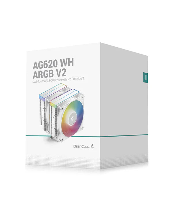 Deepcool AG620 WH ARGB V2 Ventirad CPU 120 mm, Blanc