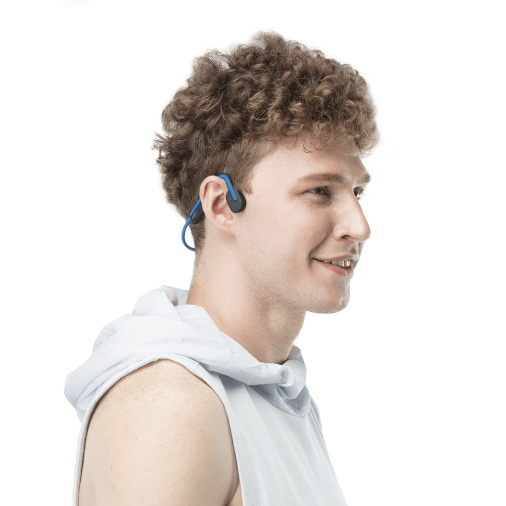SHOKZ OpenMove Casque Sans Fil Bluetooth avec Crochets Auriculaires, Bleu