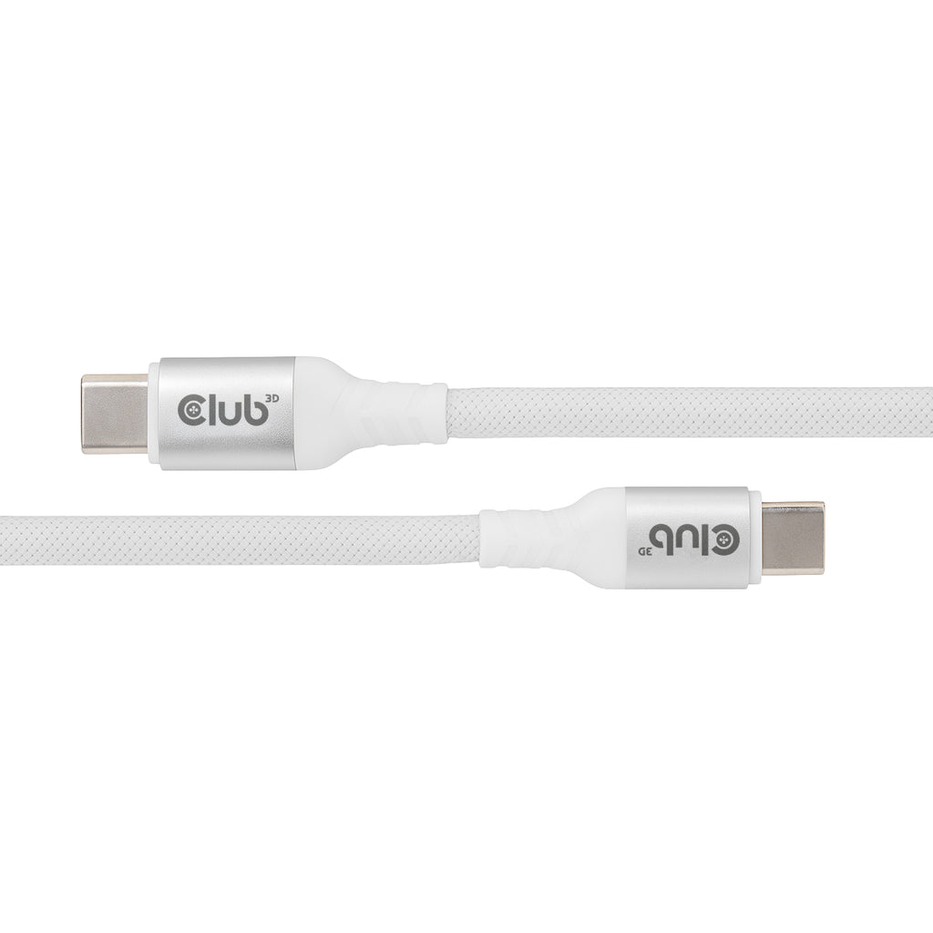 CLUB3D CLUB 3D USB-C Magnetic-Coil Cable White câble USB 2 m USB C 0,48 Gbit/s 240 W Blanc