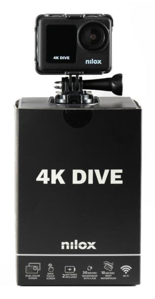 Nilox 4K DIVE Caméra pour Sports d'Action, 4K Ultra HD, CMOS 4 MP, 108 g
