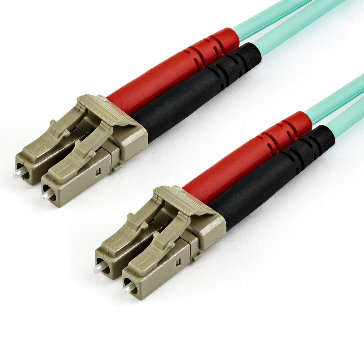 StarTech.com Câble Fibre Optique Multimode de 10m LC/UPC à LC/UPC OM4, Fibre Zipcord 50/125µm LOMMF/VCSEL, Réseaux 100G, Faible Perte d'Insertion, Cordon de Raccordement Fibre LSZH