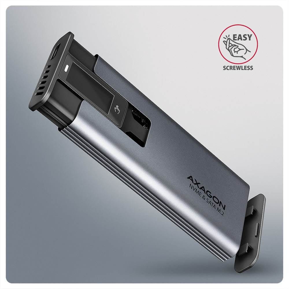 AXAGON Ekstern Lagringspakning USB-C 3.2 (Gen 2) M.2 NVMe Card / PCIe (NVMe) - vue 6
