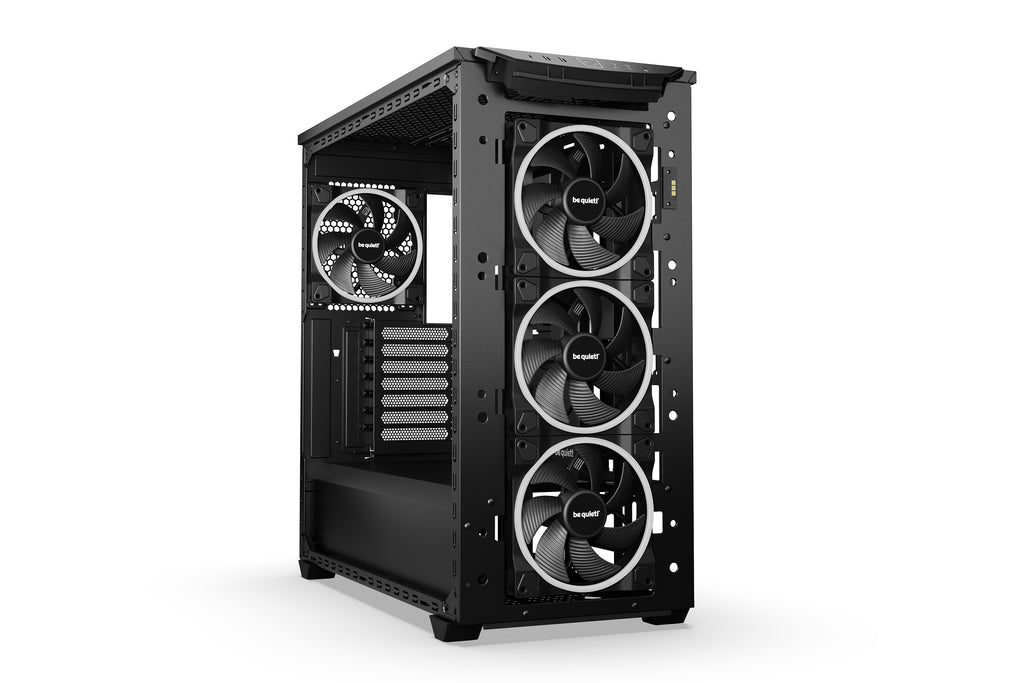 be quiet! Shadow Base 800 Noir | Boîtier PC ARGB vitré, Mini ITX / Micro ATX / ATX / E-ATX, 4 ventilateurs Light Wings PWM 140 mm