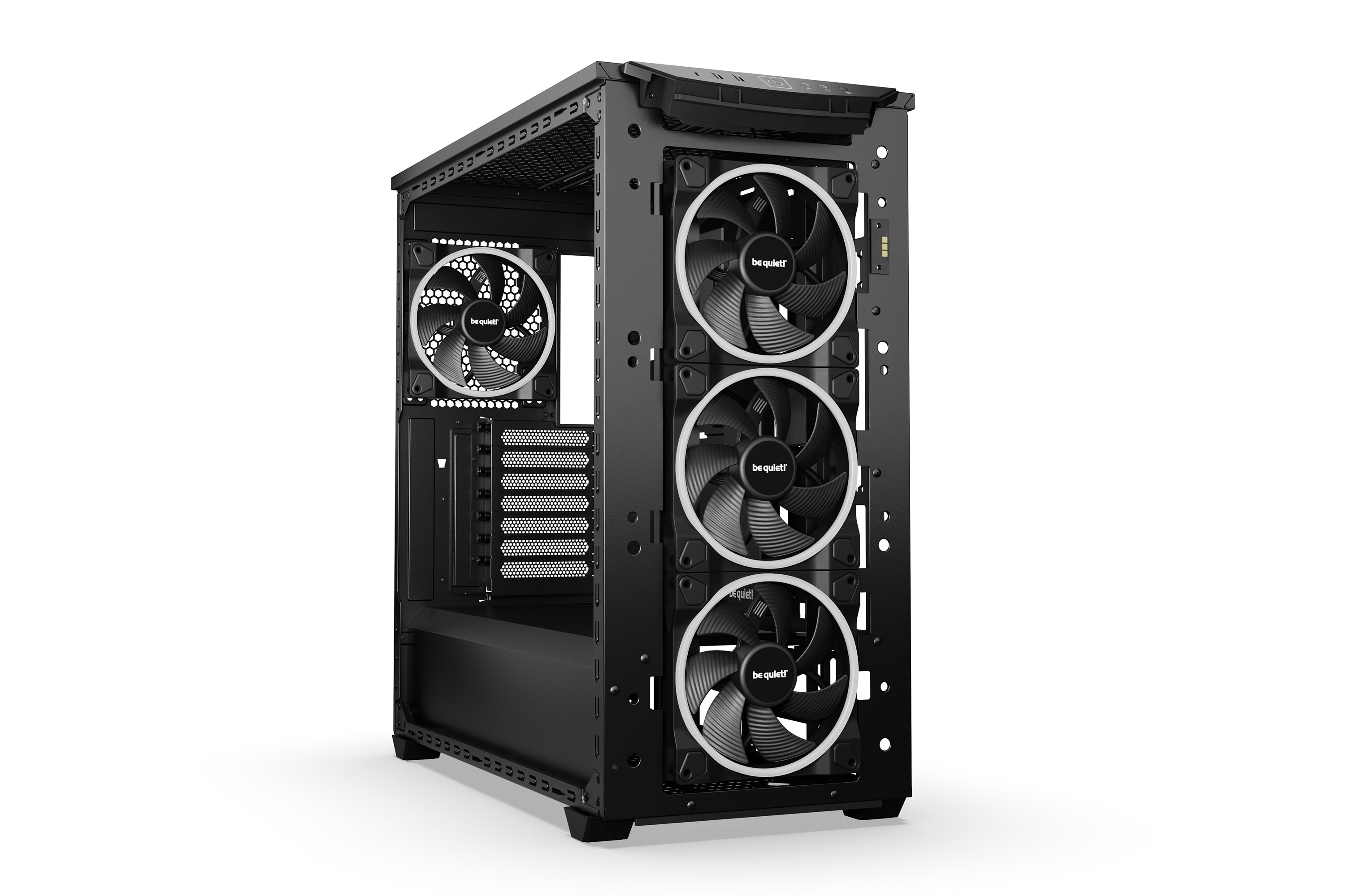 be quiet! Shadow Base 800 Noir | Boîtier PC ARGB vitré, Mini ITX / Micro ATX / ATX / E-ATX, 4 ventilateurs Light Wings PWM 140 mm