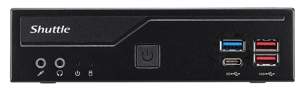 Shuttle Slim PC DH770 , S1700, 2x HDMI, 2x DP , 2x 2.5G LAN, 2x COM, 8x USB, 1x 2.5", 2x M.2, fonctionnement permanent 24/7, attaches VESA