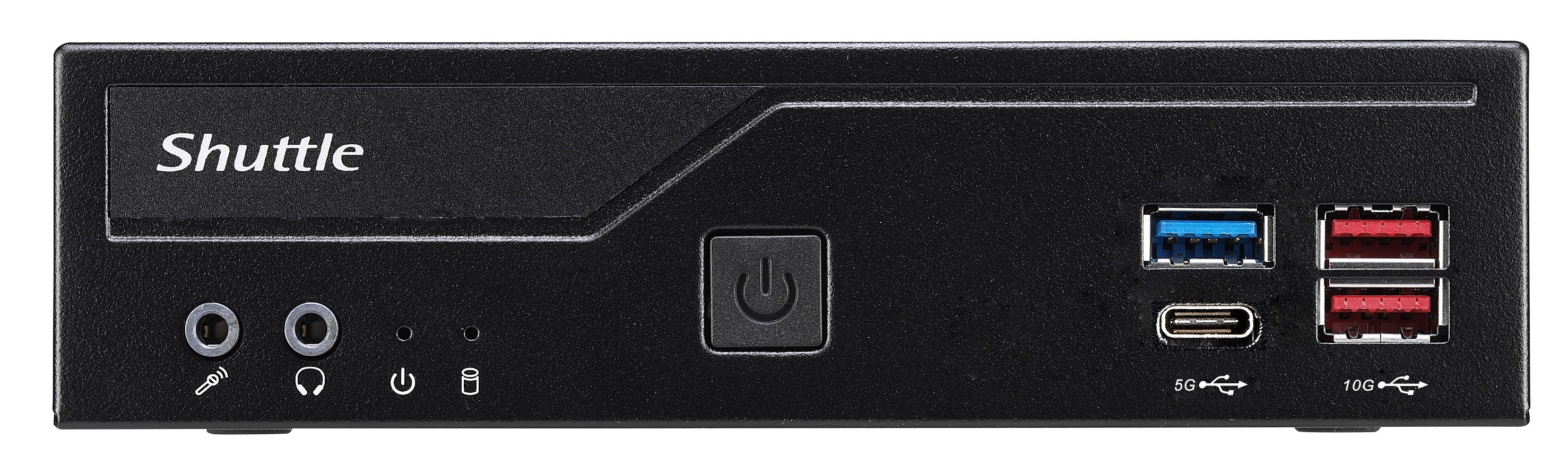 Shuttle Slim PC DH770 , S1700, 2x HDMI, 2x DP , 2x 2.5G LAN, 2x COM, 8x USB, 1x 2.5", 2x M.2, fonctionnement permanent 24/7, attaches VESA