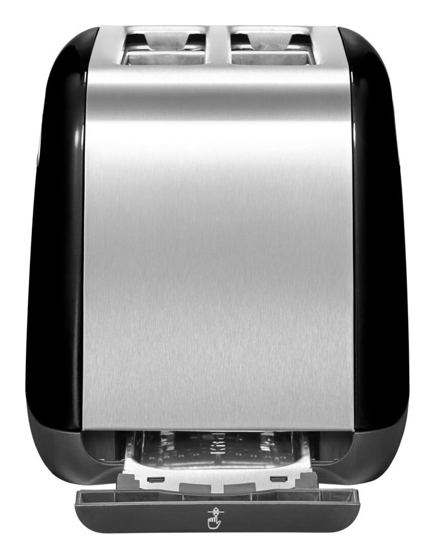 KitchenAid 5KMT221EOB Grille-pain 2 Tranches 1100 W Noir, Acier Inoxydable