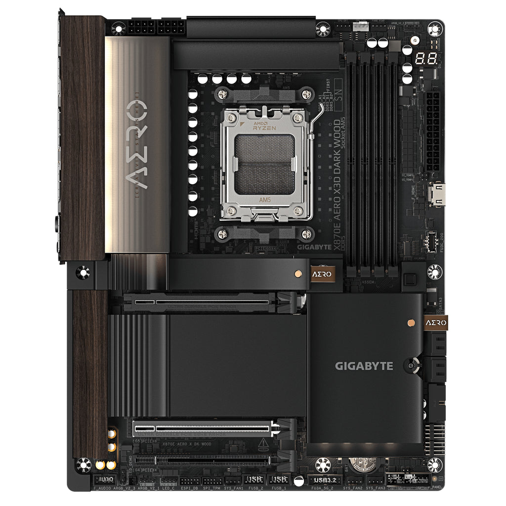 GIGABYTE X870E AERO X3D DARK WOOD Carte Mère - vue 2