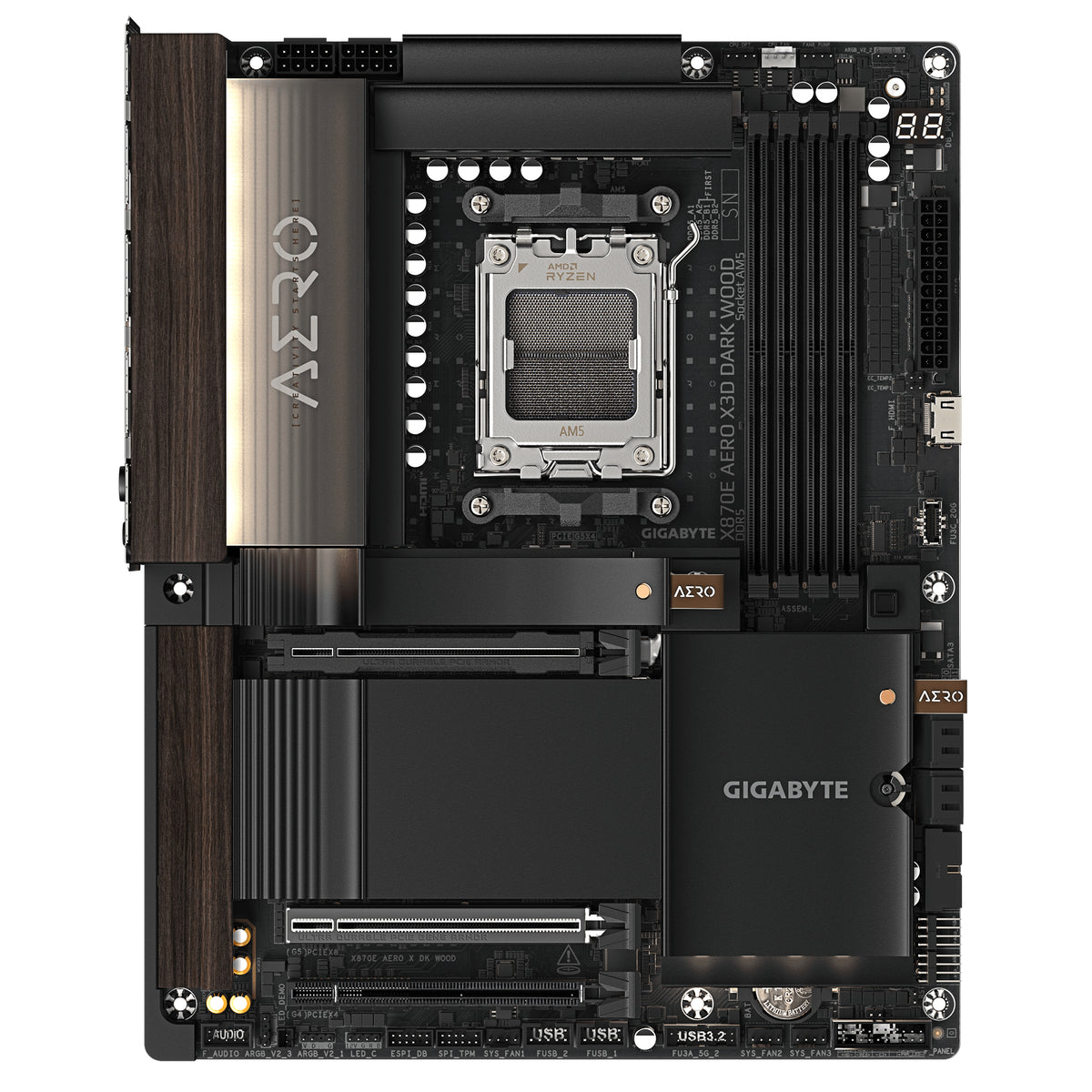 GIGABYTE X870E AERO X3D DARK WOOD Carte Mère - vue 2
