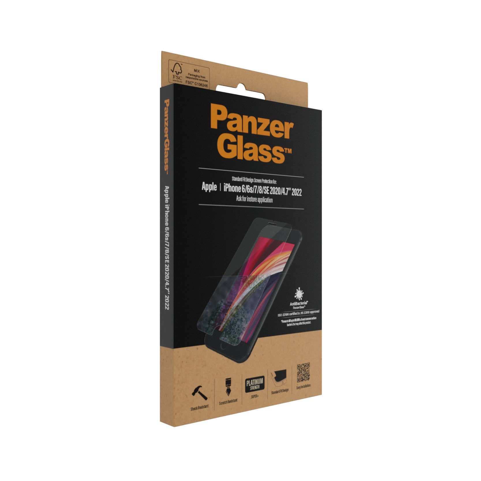 PanzerGlass ® Screen Protector iPhone 8 | 7 | 6s | 6 | SE (2020/2022) | Standard Fit Protection d'écran transparent Apple 1 pièce(s)