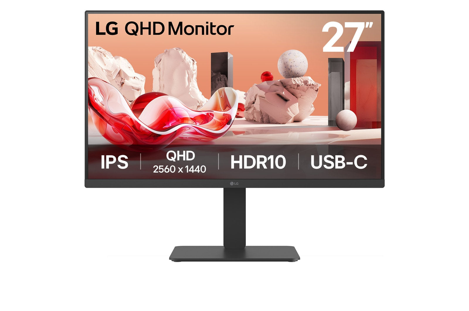 LG 27BA65QB-B.AEU écran plat de PC 68,6 cm (27") 2560 x 1440 pixels Wide Quad HD LED Noir