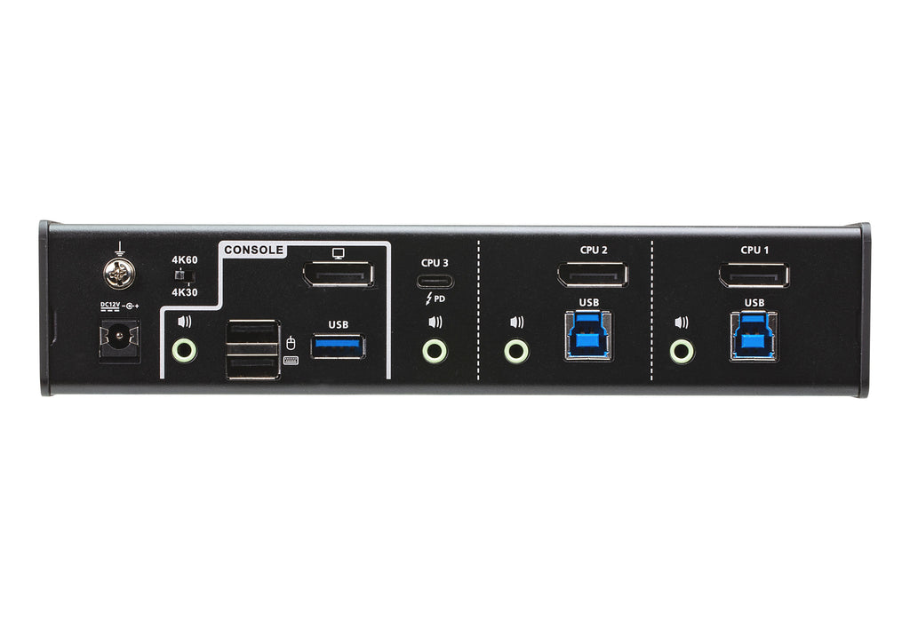 ATEN Commutateur KVMP™ hybride DisplayPort USB-C 3 ports
