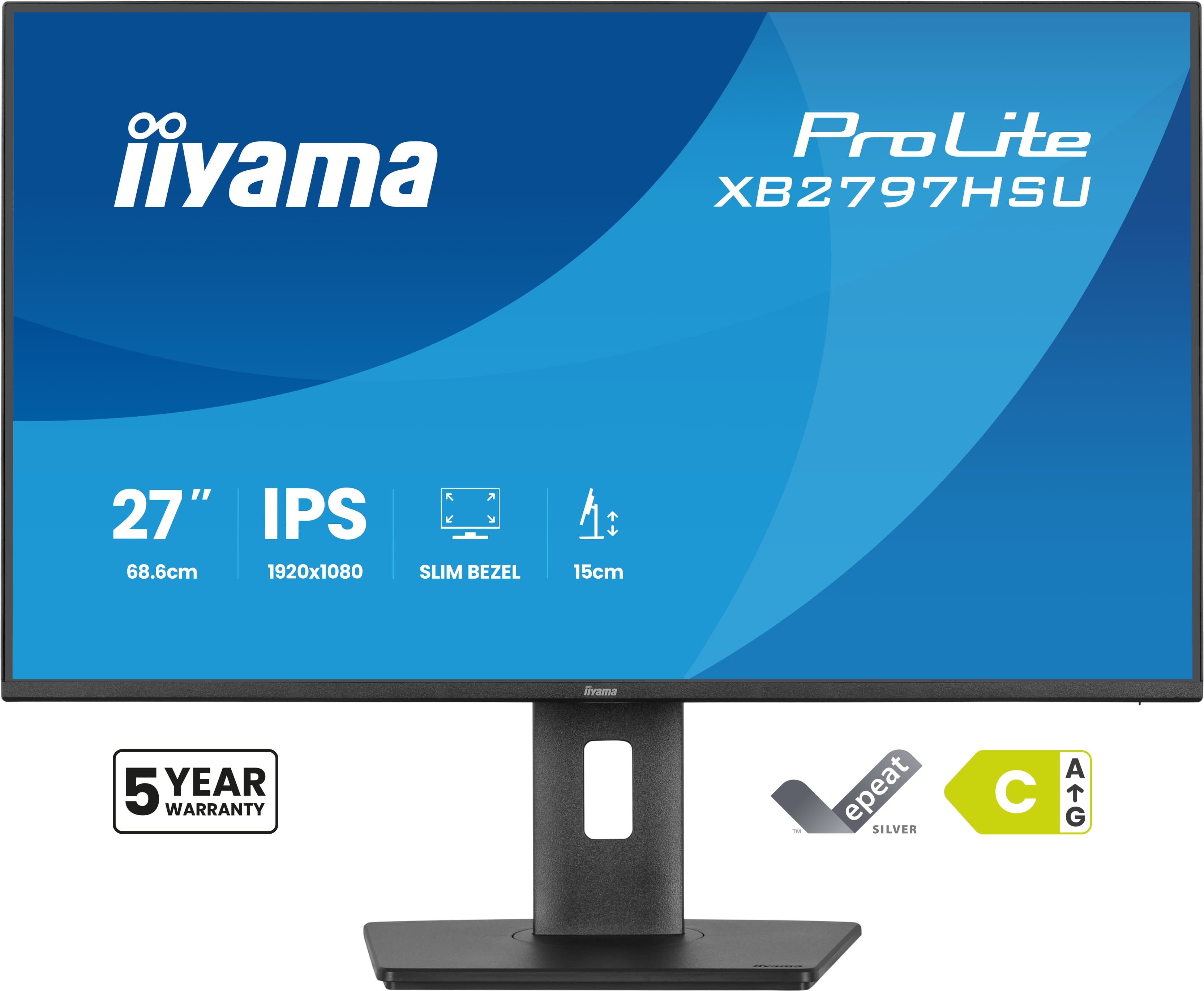 iiyama ProLite XB2797HSU-B1 écran plat de PC 68,6 cm (27") 1920 x 1080 pixels Full HD LED Noir