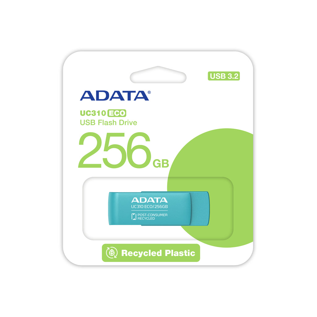 ADATA UC310 ECO lecteur USB flash 256 Go USB Type-A 3.2 Gen 1 (3.1 Gen 1) Vert