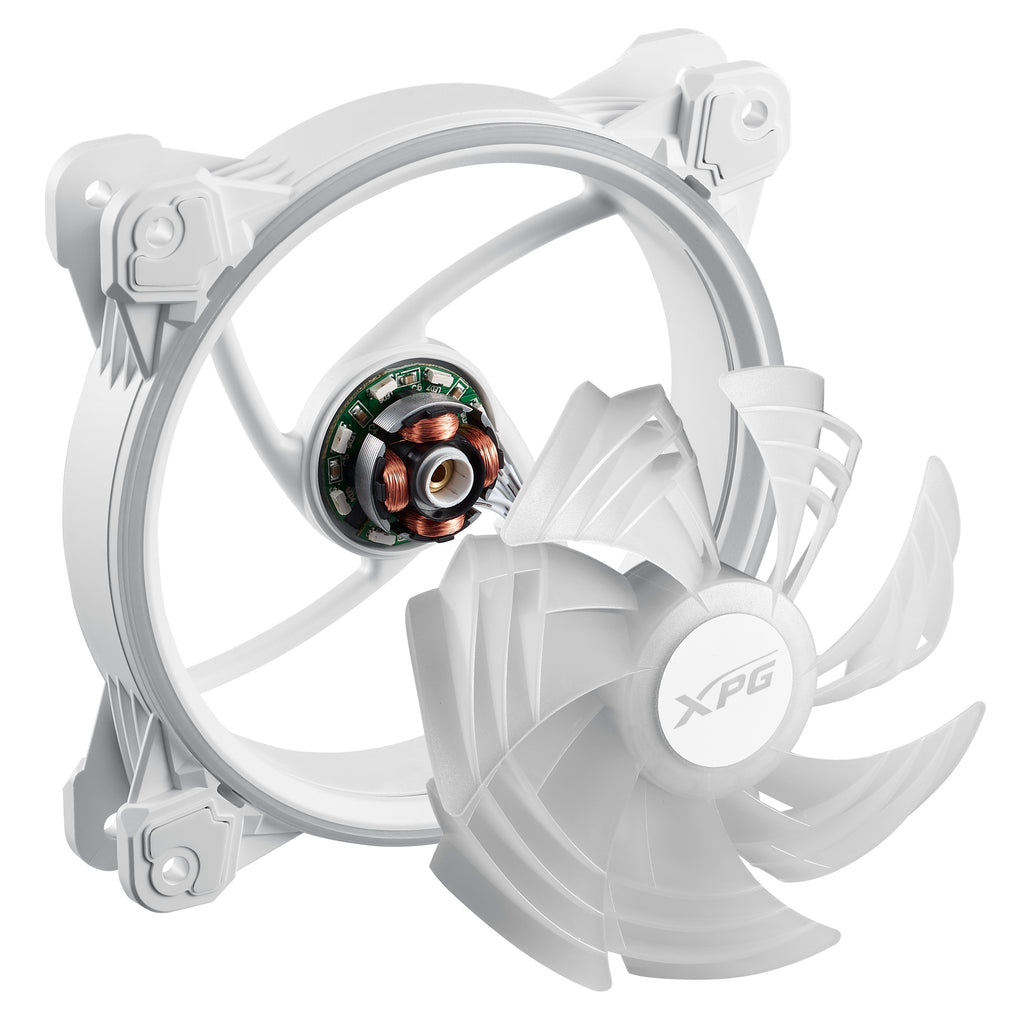 XPG HURRICANE 120 ARGB PWM Ventilateur de Boîtier 12 cm, Blanc
