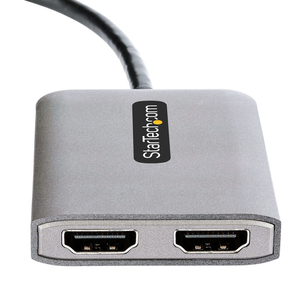 StarTech.com Hub DisplayPort vers Double HDMI MST, Dual 4K 60Hz, Convertisseur DP Mâle vers 2x HDMI Femelle, Câble 30cm